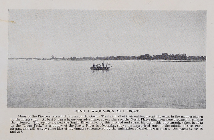 USING A WAGON-BOX AS A "BOAT"